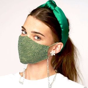 LELE SADOUGHI - lurex green face mask